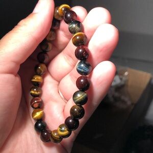 B5 Yellow Red Blue Tigers Eye Crystal